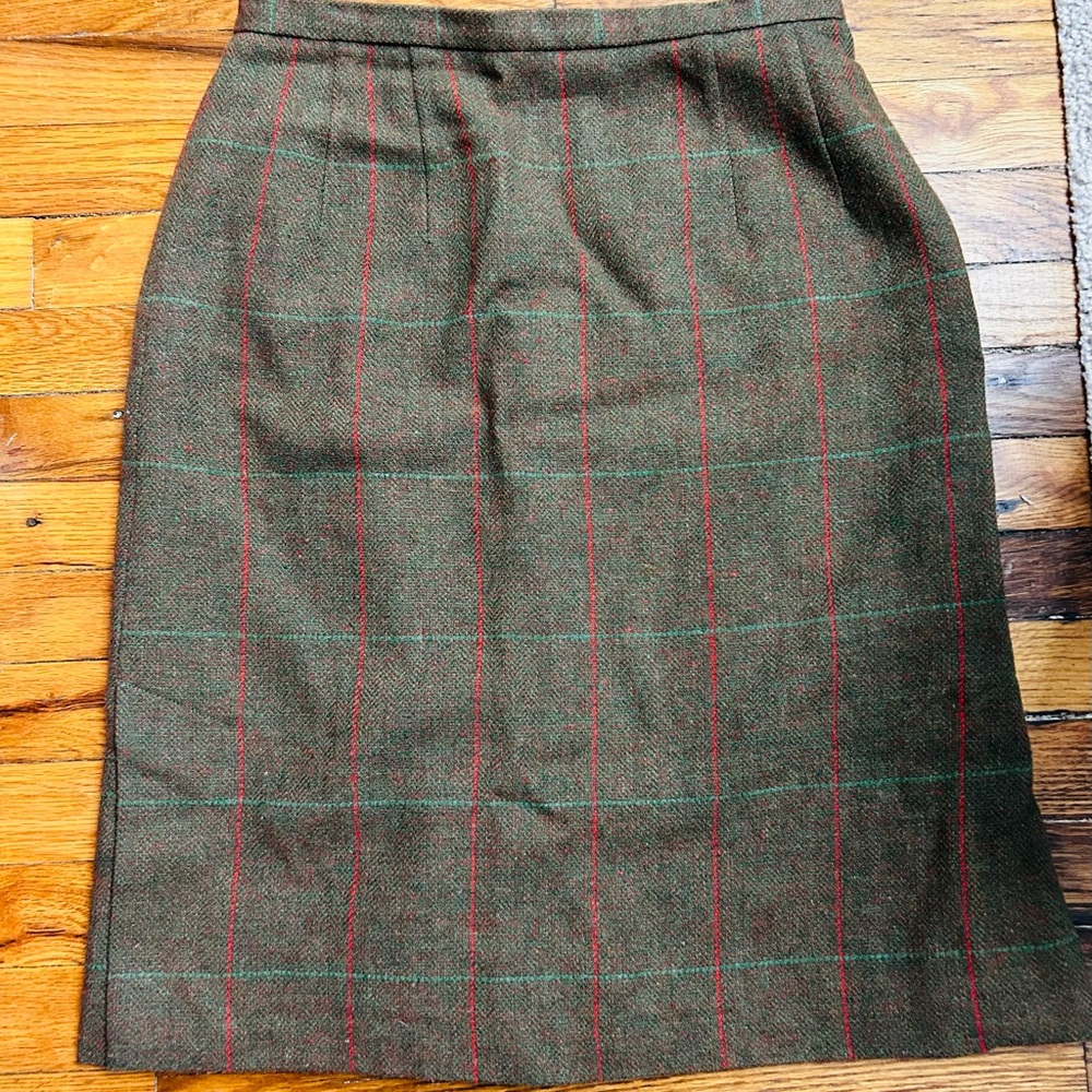 Classic Green/Brown Plaid Women's Skirt